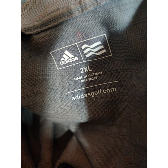 Adidas Golf Polo Shirt Polyester Grey with MDSI Logo men's Size 2XL - Picture 2 of 6